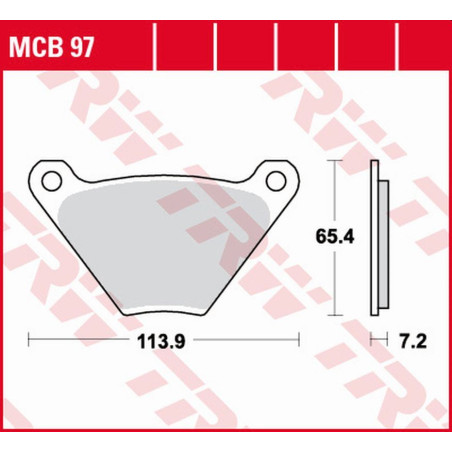 TRW ZF KLOCKI HAMULCOWE KH024/2 ORGANIC HARLEY-DAVIDSON FL/FLH/FLHS 1200, FLH/FXB/FXE/FXEF/FXS 1340 '75-'85 PRZÓD/TYŁ