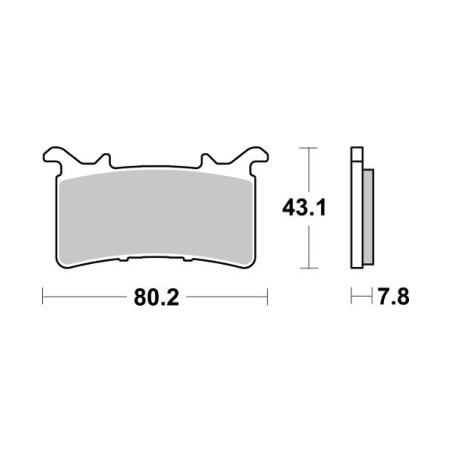 SBS KLOCKI HAMULCOWE KH757 RACING DUAL CARBON BMW M 1000 RR '21-'23, HONDA CBR 1000 RR '20-'22 PRZÓD KOLOR ZŁOTY