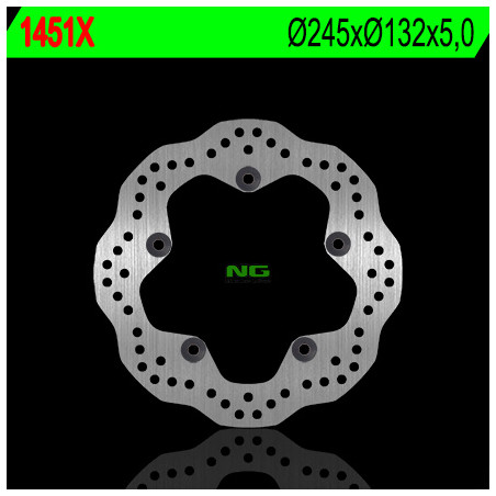 NG TARCZA HAMULCOWA TYŁ YAMAHA MT09 '13-'22, MT07 '18-'22, TENERE 700 '19-'23, XSR900 '15-'20 (245X132X5) (5X10,5MM)