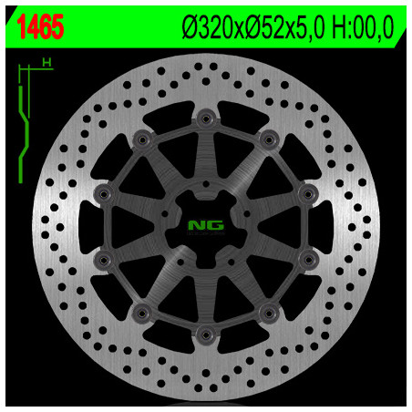 NG TARCZA HAMULCOWA PRZÓD KTM DUKE 690 R/ABS '12-'19, HUSQVARNA VITPILEN 701 '18-'20 (5X8,5MM) PŁYWAJĄCA