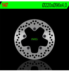 NG TARCZA HAMULCOWA PRZÓD/TYŁ APRILIA 50/70/125/250/300/400/500 (220X96X4) (5X6,5MM)