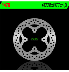 NG TARCZA HAMULCOWA PRZÓD POLARIS 450/500/525 (228X77X4) (4X8,5MM)