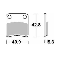 DELTA BRAKING KLOCKI HAMULCOWE KH257/2 APRILIA MANA 850 '08-'14, SRV 850 '12-'19, BMW C 600/650 '13-'21