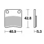 DELTA BRAKING KLOCKI HAMULCOWE KH257/2 APRILIA MANA 850 '08-'14, SRV 850 '12-'19, BMW C 600/650 '13-'21 DELTA BRAKING KLOCKI HAMULCOWE KH257/2 APRILIA MANA 850 '08-'14, SRV 850 '12-'19, BMW C 600/650 '13-'21