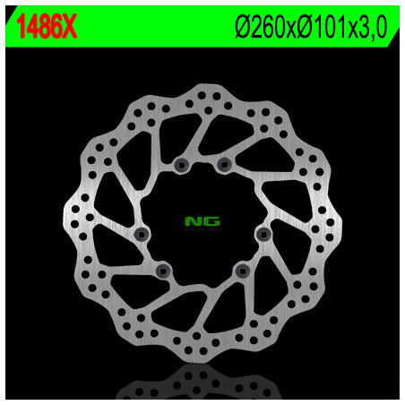NG TARCZA HAMULCOWA PRZÓD HONDA CRF 250/450R '15-'22 (260X101X3) (6X6,5MM) WAVE