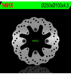 NG TARCZA HAMULCOWA TYŁ KAWASAKI 650 VULCAN '15 (250X100X4,5) (4X10,5MM) (220x112x4) WAVE