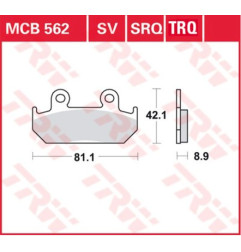 TRW ZF KLOCKI HAMULCOWE KH121 SINTER RACING HONDA CMX 450 86-89, CBR 600 87-94, XRV 750 AFRICA TWIN 90-92, PRZÓD