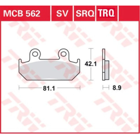 TRW ZF KLOCKI HAMULCOWE KH121 SINTER RACING HONDA CMX 450 86-89, CBR 600 87-94, XRV 750 AFRICA TWIN 90-92, PRZÓD