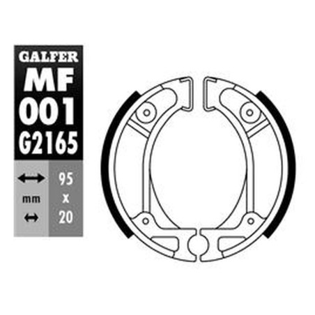 GALFER SZCZĘKI HAMULCOWE TYŁ HONDA CRF 70/80/100F '04-, DIO 50 '91-'93, NE 50 VISION '85-, KYMCO FEVER ZX 50 '97