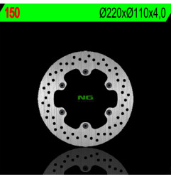 NG TARCZA HAMULCOWA PRZÓD KTM 50 EXC '90-'93, TYŁ MZ 125RT '99-'02 (220X110X4) (6X6,5MM)