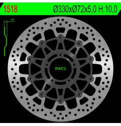 NG TARCZA HAMULCOWA PRZÓD DUCATI MULTISTRADA 1200 15-18 (330X72X5,0MM) (5X8,5MM)