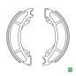 NEWFREN SZCZĘKI HAMULCOWE TYŁ HUSQVARNA WRE 125 '89-'94, TYŁ/PRZÓD KTM GS 125/250/600 '83-'85, MX 125/250/500 '83-'86