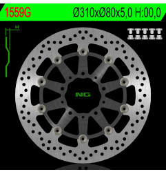NG TARCZA HAMULCOWA PRZÓD KAWASAKI Z 1000 ABS 15-17, Z 1000 15-17, ZX6R 13-17, Z800 12-18, GTR 1400 07-18