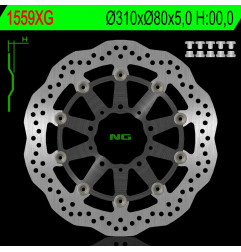 NG TARCZA HAMULCOWA PRZÓD KAWASAKI Z 1000 ABS 15-17, Z 1000 15-17, ZX6R 13-17, Z800 12-18, GTR 1400 07-18