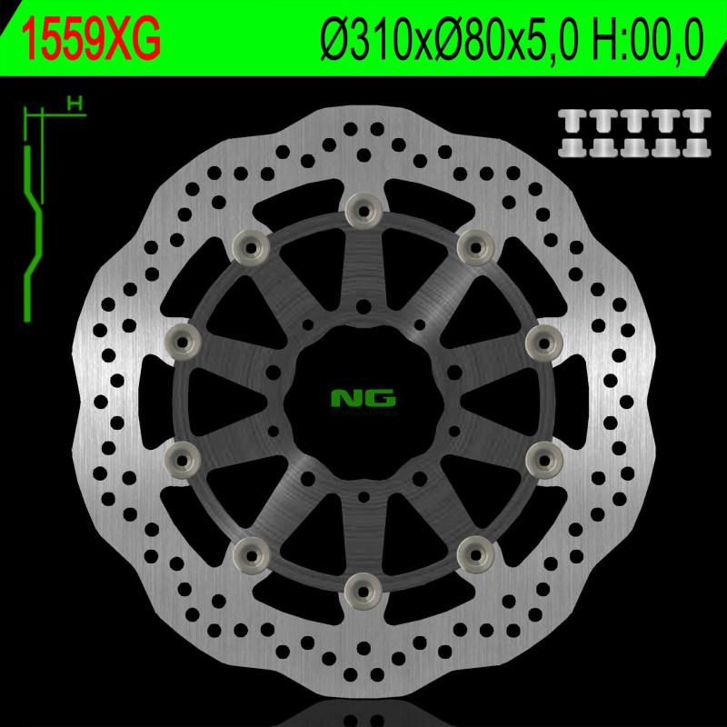 NG TARCZA HAMULCOWA PRZÓD KAWASAKI Z 1000 ABS 15-17, Z 1000 15-17, ZX6R 13-17, Z800 12-18, GTR 1400 07-18 NG TARCZA HAMULCOWA PRZÓD KAWASAKI Z 1000 ABS 15-17, Z 1000 15-17, ZX6R 13-17, Z800 12-18, GTR 1400 07-18