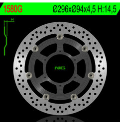 NG TARCZA HAMULCOWA PRZÓD HONDA CB 600F/S HORNET ABS 07-13, CBR 600F ABS 11-13 (296X94X4,5) (6X6,5) - ZASTĘPUJE NG1289