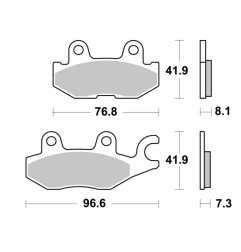 SBS PROMOCJA KLOCKI HAMULCOWE KH674 OFF-ROAD SINTER KOLOR ZŁOTY YAMAHA YXC/YXM VIKING WOLVERINE