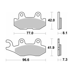 SBS PROMOCJA KLOCKI HAMULCOWE KH675 OFF-ROAD SINTER KOLOR ZŁOTY YAMAHA YXC/YXM VIKING WOLVERINE