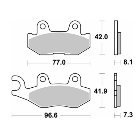 SBS PROMOCJA KLOCKI HAMULCOWE KH675 OFF-ROAD SINTER KOLOR ZŁOTY YAMAHA YXC/YXM VIKING WOLVERINE