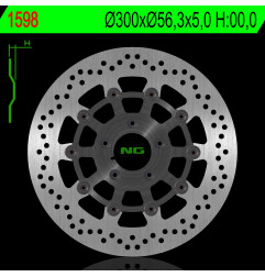 NG TARCZA HAMULCOWA PRZÓD HARLEY DAVIDSON 883/1200/1450/1584/1690/1745/1800/1869/1923 (PŁYWAJĄCA) (300X56,3X5MM)