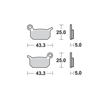 MOTO-MASTER KLOCKI HAMULCOWE KH325 SINTER METAL OEM: 11 KTM SXE -5 ELECTRIC 19- SX 50 09-, SX 65 04-08