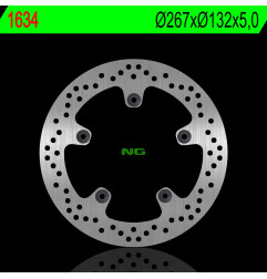 NG TARCZA HAMULCOWA PRZÓD YAMAHA X-MAX 125 14-18, 300 17-18, 250 17, MBK SKYCRUISER 125 06-11 (267X132X5,0MM) (5X8,5MM)