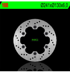 NG TARCZA HAMULCOWA TYŁ KAWASAKI GPX 600R '88-'96 (241X130X6) (4X10,5MM)