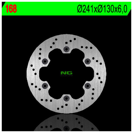 NG TARCZA HAMULCOWA TYŁ KAWASAKI GPX 600R '88-'96 (241X130X6) (4X10,5MM)