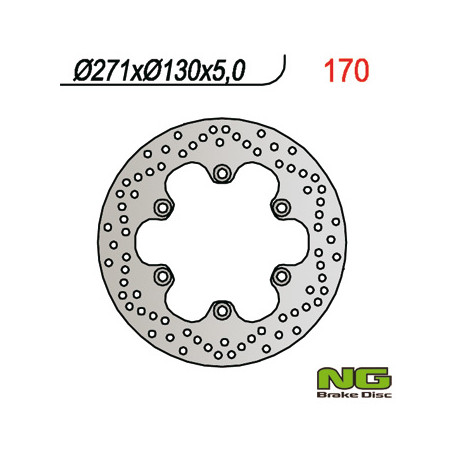 NG TARCZA HAMULCOWA PRZÓD KAWASAKI GPZ 500 S (90-03), GPZ 900R, GPZ600/750/900 (271x130x5) (6X10,5MM)