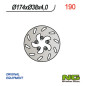 NG TARCZA HAMULCOWA PRZÓD ITALJET SKUTER (174x38x4)(5X6,5MM) NG TARCZA HAMULCOWA PRZÓD ITALJET SKUTER (174x38x4)(5X6,5MM)