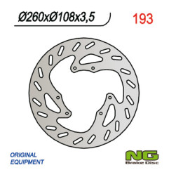 NG TARCZA HAMULCOWA PRZÓD DERBI 50/125, GAS GAS 125-450 (260x108x3,5)