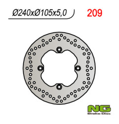 NG TARCZA HAMULCOWA TYŁ HONDA XL 600/650/700V TRANSALP 91-'99, CB 500 93-03, CB750 92-95 (240X105X5) (4X10,5MM)
