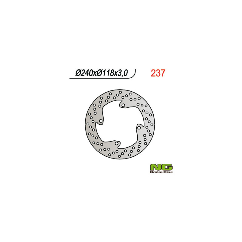 NG TARCZA HAMULCOWA PRZÓD HONDA CR 250R '91, CR 500 '87-'91 (240x118x3) NG TARCZA HAMULCOWA PRZÓD HONDA CR 250R '91, CR 500 '87-'91 (240x118x3)
