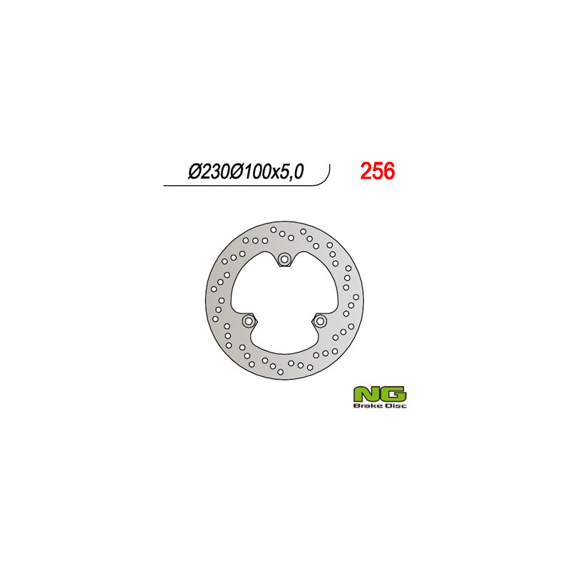 NG TARCZA HAMULCOWA TYŁ KAWASAKI GPZ500S '90-'03 (230x100x5) (3X10,5mm) NG TARCZA HAMULCOWA TYŁ KAWASAKI GPZ500S '90-'03 (230x100x5) (3X10,5mm)