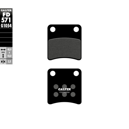 GALFER KLOCKI HAMULCOWE KH257/2 PÓŁMETALICZNE (PARKING BRAKE)