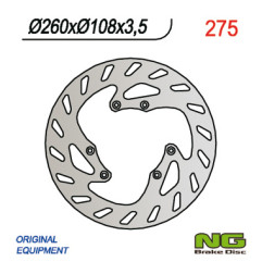 NG TARCZA HAMULCOWA PRZÓD PEUGEOT XPS 50 SM (260x108x3,5)