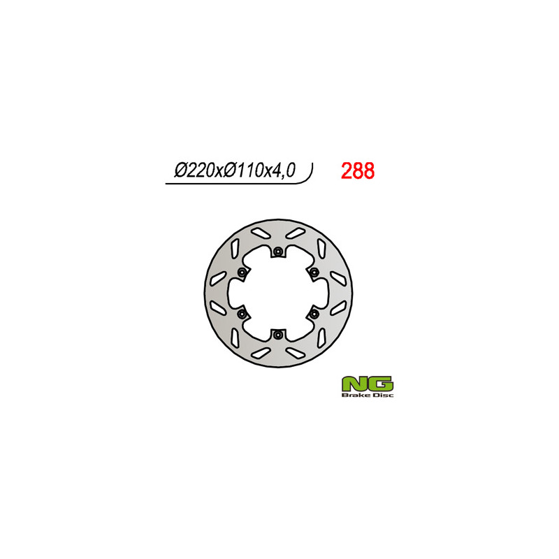 NG TARCZA HAMULCOWA TYŁ APRILIA RS 125`92-96, RX 125`89-00, PEGASO 125`89-99, VOR 400-530`98-02 (220X110X4) NG TARCZA HAMULCOWA TYŁ APRILIA RS 125`92-96, RX 125`89-00, PEGASO 125`89-99, VOR 400-530`98-02 (220X110X4)