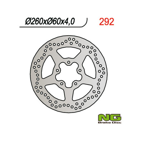 NG TARCZA HAMULCOWA PRZÓD APRILIA 50/125/200/250/400/500 SCARABEO, PIAGGIO MEDLEY 125/150 16-18 - ZASTĘPUJE NG1592