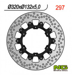 NG TARCZA HAMULCOWA PRZÓD YAMAHA FJR1300 '03-'16, MT-01 '05-06, V-MAX 1700 09-16 (320X132X5) PŁYWAJĄCA (CZARNY ŚRODEK)