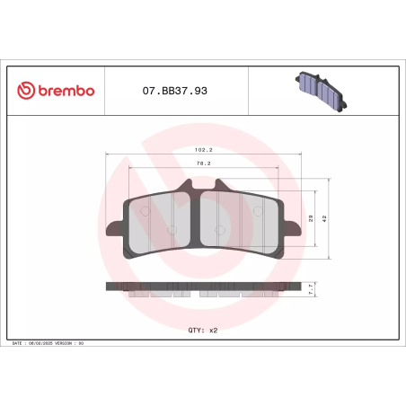 Klocki hamulcowe Brembo OEM Sintered
