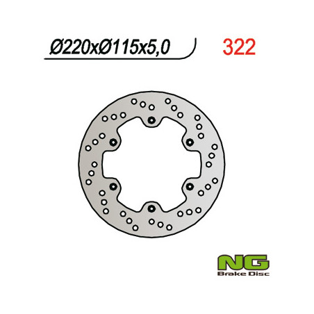 NG TARCZA HAMULCOWA TYŁ YAMAHA TT 600 E 92-00 (220X115X5)