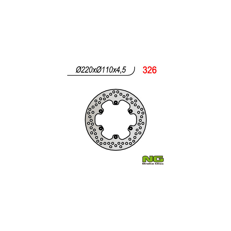 NG TARCZA HAMULCOWA TYŁ APRILIA 125/350/600/650 (220x110x4,5) NG TARCZA HAMULCOWA TYŁ APRILIA 125/350/600/650 (220x110x4,5)