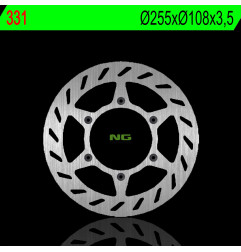 NG TARCZA HAMULCOWA PRZÓD AJP PR3/PR4 125/200 04-09 (255X108X3,5MM) (6X6,5MM)