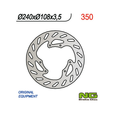 NG TARCZA HAMULCOWA PRZÓD HONDA CRF 250L 12-20, YAMAHA DT 50R 03-08 (240X108X3,5)