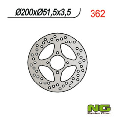 NG TARCZA HAMULCOWA TYŁ YAMAHA YFM 350/ YFZ 450 03-04 (200X51X3,5) (4X8,5MM)
