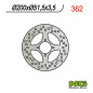 NG TARCZA HAMULCOWA TYŁ YAMAHA YFM 350/ YFZ 450 03-04 (200X51X3,5) (4X8,5MM) NG TARCZA HAMULCOWA TYŁ YAMAHA YFM 350/ YFZ 450 03-04 (200X51X3,5) (4X8,5MM)