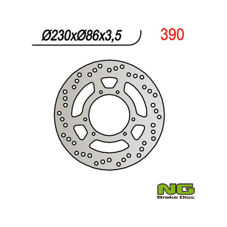 NG TARCZA HAMULCOWA PRZÓD YAMAHA DT 125R '88-'05, TT 350 '85-'95, TT 600 '84-'92, YZ 250 '85-'89, YZ 125 '88, '90-'91