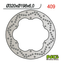 NG TARCZA HAMULCOWA PRZÓD YAMAHA XJ 600 92-97, XVZ 1300 96-07, XJ 600 DIVERSION '92-'97 TYŁ (320X198MM) (320X198X6)