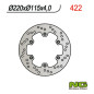 NG TARCZA HAMULCOWA TYŁ YAMAHA YZ/ YZF DO 98 (220x115x4) NG TARCZA HAMULCOWA TYŁ YAMAHA YZ/ YZF DO 98 (220x115x4)