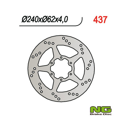 NG TARCZA HAMULCOWA PRZÓD HONDA CRM 125 90-99 (240x62x4) (6x10,5mm)